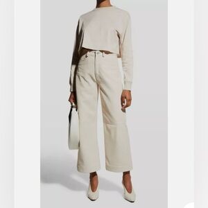 Beige moussy studiowear crop top